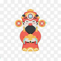 扁平化卡通财神-空若网 扁平化卡通财神-空若网