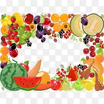 矢量水果边框-空若网 矢量水果边框-空若网