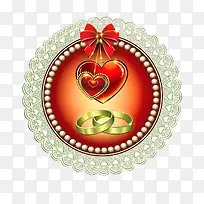 爱心戒指圆形花纹素材-空若网 爱心戒指圆形花纹素材-空若网