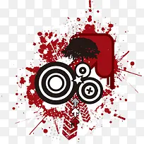 深红色喷溅背景装饰-空若网 深红色喷溅背景装饰-空若网