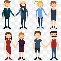 手牵手的甜蜜情侣-空若网 手牵手的甜蜜情侣-空若网