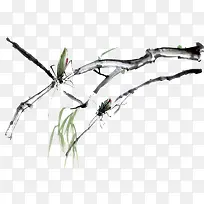 水墨枯树枝-空若网 水墨枯树枝-空若网
