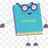 世界读书日卡通可爱科学书籍矢量-空若网 世界读书日卡通可爱科学书籍矢量-空若网