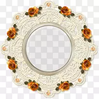盘子板圆相框餐具花边板-空若网 盘子板圆相框餐具花边板-空若网