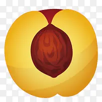 矢量水果俯视黄色油桃-空若网 矢量水果俯视黄色油桃-空若网