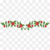 红花绿叶间隔条-空若网 红花绿叶间隔条-空若网