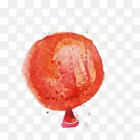 手绘橙色墨迹气球-空若网 手绘橙色墨迹气球-空若网