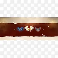 动漫游戏炫酷翅膀背景banner-空若网 动漫游戏炫酷翅膀背景banner-空若网
