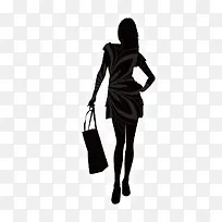 时尚购物女郎剪影-空若网 时尚购物女郎剪影-空若网