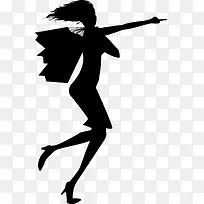 卡通时尚女郎剪影-空若网 卡通时尚女郎剪影-空若网