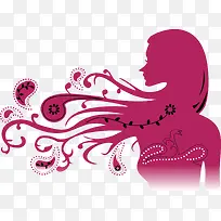卡通时尚女郎剪影-空若网 卡通时尚女郎剪影-空若网