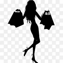 卡通时尚女郎剪影-空若网 卡通时尚女郎剪影-空若网