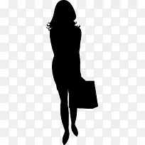 时尚购物女郎剪影-空若网 时尚购物女郎剪影-空若网