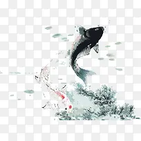 国画锦鲤-空若网 国画锦鲤-空若网