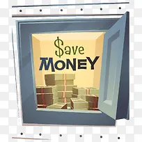 扁平卡通保险箱矢量-空若网 扁平卡通保险箱矢量-空若网