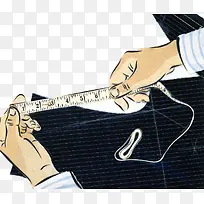 衣服裁剪量度插画-空若网 衣服裁剪量度插画-空若网