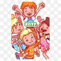 喜笑颜开儿童矢量插画挂历-空若网 喜笑颜开儿童矢量插画挂历-空若网