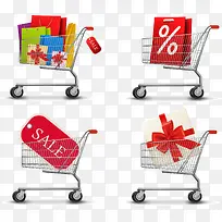 商场购物手推车矢量素材-空若网 商场购物手推车矢量素材-空若网