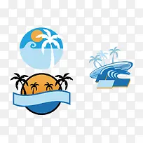 海边logo素材-空若网 海边logo素材-空若网