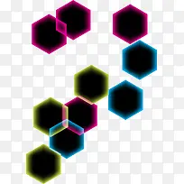 彩色六边形素材-空若网 彩色六边形素材-空若网