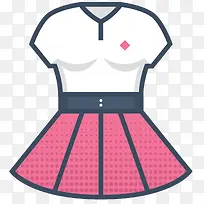 粉色对称卡通裙子-空若网 粉色对称卡通裙子-空若网