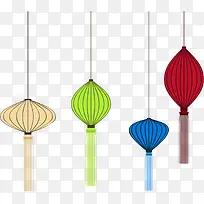 新年多彩灯笼挂饰-空若网 新年多彩灯笼挂饰-空若网