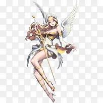 卡通天使少女带白翅膀-空若网 卡通天使少女带白翅膀-空若网
