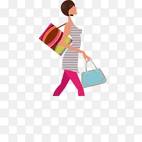 短发美女彩色手提袋-空若网 短发美女彩色手提袋-空若网