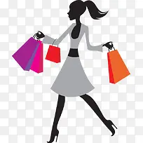 卡通美女彩色手提袋-空若网 卡通美女彩色手提袋-空若网