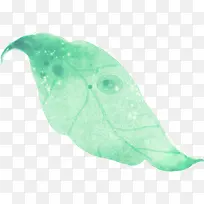 水彩绿色树叶墨迹-空若网 水彩绿色树叶墨迹-空若网