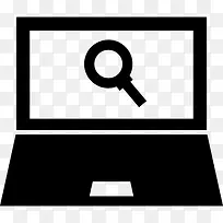 放大镜在笔记本电脑的屏幕图标-空若网 放大镜在笔记本电脑的屏幕图标-空若网