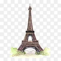 手绘巴黎铁搭小说插画-空若网 手绘巴黎铁搭小说插画-空若网