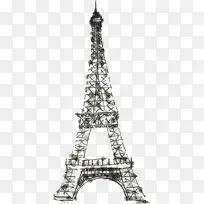 涂鸦埃菲尔铁塔-空若网 涂鸦埃菲尔铁塔-空若网