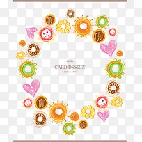 甜品环形矢量背景底纹素材-空若网 甜品环形矢量背景底纹素材-空若网