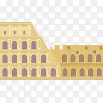 矢量扁平化罗马斗兽场-空若网 矢量扁平化罗马斗兽场-空若网