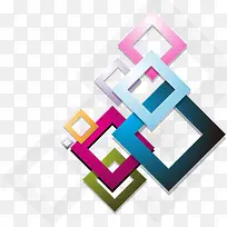 多彩立体菱形背景矢量图-空若网 多彩立体菱形背景矢量图-空若网