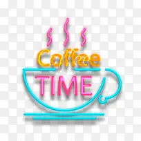 咖啡餐饮杯子霓虹标签-空若网 咖啡餐饮杯子霓虹标签-空若网