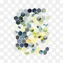 水彩六边形-空若网 水彩六边形-空若网