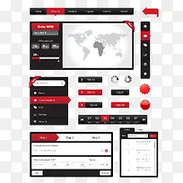 矢量黑色网页模板-空若网 矢量黑色网页模板-空若网