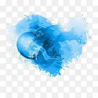 蓝色创意爱心-空若网 蓝色创意爱心-空若网