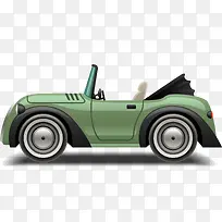 卡通绿色小车矢量图-空若网 卡通绿色小车矢量图-空若网