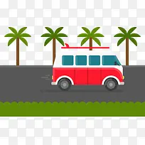 矢量手绘卡通客车-空若网 矢量手绘卡通客车-空若网