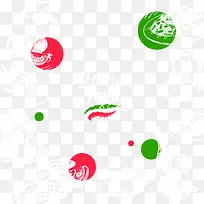 彩绘意大利食物矢量素材-空若网 彩绘意大利食物矢量素材-空若网