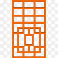 橙色简约图案剪纸花纹-空若网 橙色简约图案剪纸花纹-空若网