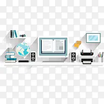 办公ppt扁平化矢量素材-空若网 办公ppt扁平化矢量素材-空若网