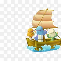 风浪卡通插画-空若网 风浪卡通插画-空若网