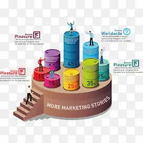 矢量立体数据图表-空若网 矢量立体数据图表-空若网