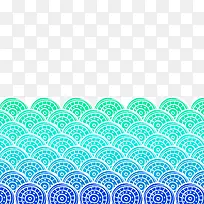 矢量蓝色波浪-空若网 矢量蓝色波浪-空若网