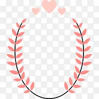 情人节粉色爱心草藤-空若网 情人节粉色爱心草藤-空若网