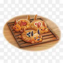 矢量面包小狗-空若网 矢量面包小狗-空若网